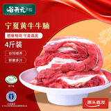 谷开元宁夏黄牛肉谷饲原切牛腩4斤 国产生鲜牛肉炖煮火锅食材 源头直发