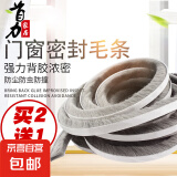 铝合金门窗密封条窗户防撞防风保暖隔音自粘防尘推拉门缝衣柜毛条 9*5灰10米价 无规格