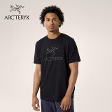 ARC'TERYX始祖鸟 ARC'WORD LOGO SS 透气 男子 棉质短袖T恤 BLACK/黑色 L