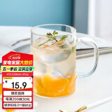 唯铭诺（WEIMINGNUO）高硼硅玻璃杯带把家用水杯子男啤酒杯咖啡牛奶杯泡茶杯耐热500ml