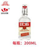 永丰牌出口小方瓶牌 北京二锅头 清香型白酒 口粮酒 42度 200mL 1瓶 红标