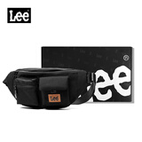 Lee户外运动男士斜挎包2025新款单肩包男胸包大容量挎包通勤腰包背包 黑色（搭配礼盒 更有心意）