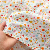 3号馆春季新款 纯棉布料 田园小碎花 斜纹印花布儿童床单手工全棉布料 满园花开-1.6米宽一米价 一米 多拍不裁开