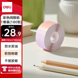 得力（deli）QH15 彩色热敏标签打印纸 不干胶家用收纳整理开关贴便签手账姓名贴 间隙纸适用Q1AQ1Q2Q3Q10系列