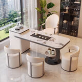 岩板阳台茶桌椅组合轻奢现代感烧水壶一体茶几客厅家用小茶台 单桌[花纹可选] 1.2米[赠茶具]