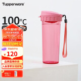 特百惠（Tupperware）茶韵500ML塑料杯 男女学生便携办公用水杯子大容量双饮口 柔蜜粉