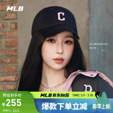 MLB帽子男女情侣棒球帽大标软顶鸭舌帽四季运动帽3ACP6601N-45CGS-F