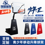 强盟篮球架青少年可移动升降篮球架儿童室内户外比赛培训篮球架 少年王基础款QML-A09（1支）