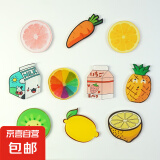 冰箱贴软萌水果软磁可爱卡通磁性贴早教贴韩国创意文创照片软磁力 草莓牛奶
