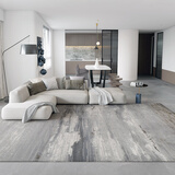 港龍意式北欧轻奢客厅沙发茶几地毯简约现代卧室房间家用满铺大面积 烟雨YY-06 3.0m*4.0m 精细包边耐用底背