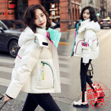 AEMAPE 白鸭绒羽绒服女2025春秋冬季新款韩版时尚气质外套上衣女装 MX-6099_米白色_主色白鸭绒 S _推荐_80-125斤左右