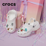 卡骆驰（CROCS）厚底云朵洞洞鞋户外休闲时尚一脚蹬沙滩鞋拖鞋 206750 206750-100 34 -35