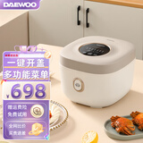 大宇（DAEWOO） 电压力锅家用小型迷你智能定时预约多功能全自动4L电饭煲上蒸下煮两用一键开盖 科洛白 4L