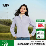 森马（Semir）外套女抗静电摇粒绒修身刺绣2024冬季立领插肩袖夹克109724108005