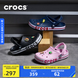 crocs卡骆驰洞洞鞋贝雅卡骆班轻便耐磨一脚蹬休闲鞋|205089 黑色/白色-066 41 /42(260mm)