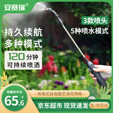 安赛瑞 电动喷雾器 充电式自吸消毒园艺浇花喷枪 3m水管3.7V 5J01194