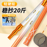 佳钓尼（JIADIAONI）伏魔抄网碳素轻硬全套钓鱼伸缩可定位东来大物抄网杆渔具抄网头 超强承重 【强硬】伏魔三代抄网1.7米 单杆
