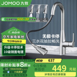 九牧（JOMOO）抽拉悬停厨房水龙头冷热出水可旋转三档切换龙头33098-385/1B5-Z