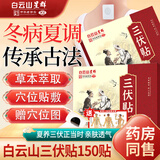 洪艾堂白云山艾草三伏贴膏湿寒贴儿童成人鼻炎冬病夏调排温艾灸贴穴位贴 【共150贴】白云山三伏贴x5盒
