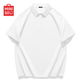 名创优品（MINISO）短袖POLO衫男士夏季新款重磅半袖t恤高端休闲宽松衣服 白 M