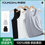 有棵树男士背心纯棉修身打底跨栏全棉汗衫运动健身吸汗修身吊带背心