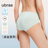 ubras小凉风女士内裤女7A抗菌裆冰丝夏凉感超薄无痕速干透气舒适3条装