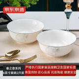 京东京造碗大容量汤面碗泡面碗大号米饭碗嗦粉碗春之意6英寸碗2只装