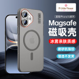 ALittleFlower适用苹果16plus手机壳iPhone16plus保护套magsafe磁吸充电超薄磨砂全包防摔男女款 柔雾灰