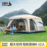 北极狼（BeiJiLang）帐篷户外家庭露营便携防晒防雨多人大空间野营双层两室一厅云雾灰