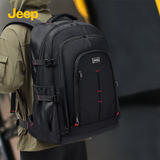 吉普（JEEP）双肩包男士背包休闲商务笔记本电脑包大容量旅行包旅游大学生书包 黑色