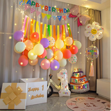 京唐网红ins生日气球男女孩宝宝儿童装饰场景布置周岁派对道具背景墙