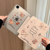 崇尚美适用苹果ipad11保护套2025新款ipada16芯片平板壳ipad11代保护壳带笔槽ipad air6防摔Air7亚克力 【爱心猫咪Y】3+Y型折叠支撑 iPad11代 2025款(11英寸