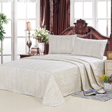 绿诺（LuNuo） 【礼盒装】100%纯亚麻凉席三件套竹纤维汉麻粗布空调席亚麻床单 凤舞天骄灰(纯亚麻湿纺长纤) 2.0m床适用(实发2.2*2.4m)