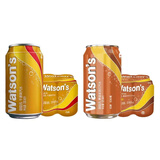 屈臣氏（Watsons）苏打汽水 气泡水饮料8罐促销装 干姜330ml*4+康普茶325ml*4罐
