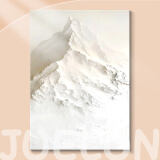 香奈京抽象手绘油画白色雪山落地画现代装饰画沙发背景墙挂画 手绘油画 50*70CM_无边框画【店长】