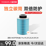 宜百利 适配米家小米空气净化器滤芯滤网Pro 1代 2代 2S 2H 3代 3H母婴级独立活性炭筒内置芯片3990