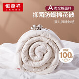 恒源祥A类抗菌100%新疆棉花被子被芯 单人宿舍四季棉被褥4斤 150*200cm