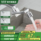 苏泊尔（SUPOR）1080°水龙头过滤延伸器洗脸池旋转机械臂全铜防溅头双模出水国补s