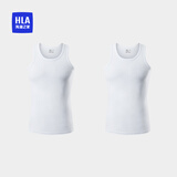 海澜之家背心男士无袖坎肩纯棉百棉舒适透气基础打底薄汗衫2件装