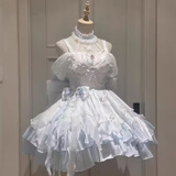 唐努乌现货【天鹅绒】lolita套装春款小清新礼服哥特风公主裙洛丽塔 【天鹅绒】单裙子+飞机盒 S 【65-89斤】