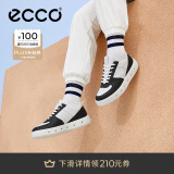 爱步（ECCO）厚底板鞋 百搭牛皮休闲鞋 街头720女鞋209713 黑色/白色37