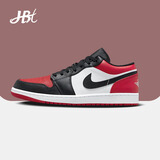 耐克（NIKE）【潮】Air Jordan aj1板鞋男女情侣款低帮透气休闲轻便运动篮球鞋 553560/553558-612 黑红脚趾 42