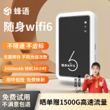 蜂语随身wifi6免插卡移动wifi无线上网卡电脑手机学生4G路由器车载流量卡4G随身wifi 【续航升级款】3000毫安超长续航36小时-白色