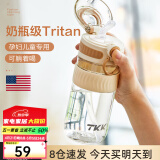 cica吸管杯成人孕妇水杯女塑料带刻度儿童直饮壶学生杯子躺着喝水夏季 白500ml-吸管款-产妇孕妇推荐