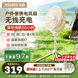 斗禾户外露营风扇宿舍小吊扇USB充电超长续航帐篷大风力电风扇桌面折叠风扇便携式室外降温神器 【收纳款】露营户外钓鱼-50小时超长续航