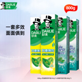 DARLIE好来(原黑人)白鹿同款双效薄荷牙膏清新去口气去渍固齿4支800g