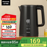 松下（Panasonic）【国家补贴】实时显温多段温控保温烧水壶 黑色1.5升304不锈钢内胆 电热水壶  NC-TD151  