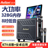 爱浪 X1家庭ktv套装全套客厅卡拉ok点歌机一体机音响电视k歌家用户外K歌音响蓝牙音箱低音炮广场舞音响 D81【话筒+支架+328G内存】