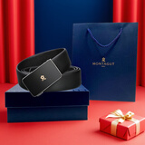 梦特娇【新年礼物实用送爸爸礼盒】男士皮带男士腰带男士头层牛皮送男友