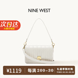 NINE WEST玖熙包包女包奢侈品牌2025新款斜挎包女士单肩包情人节礼物老婆 米白色